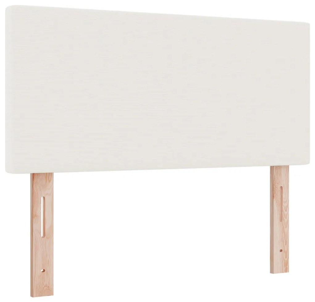 Fejtámla Egyszerű Design Krém Színű 80 cm Kordbársony
