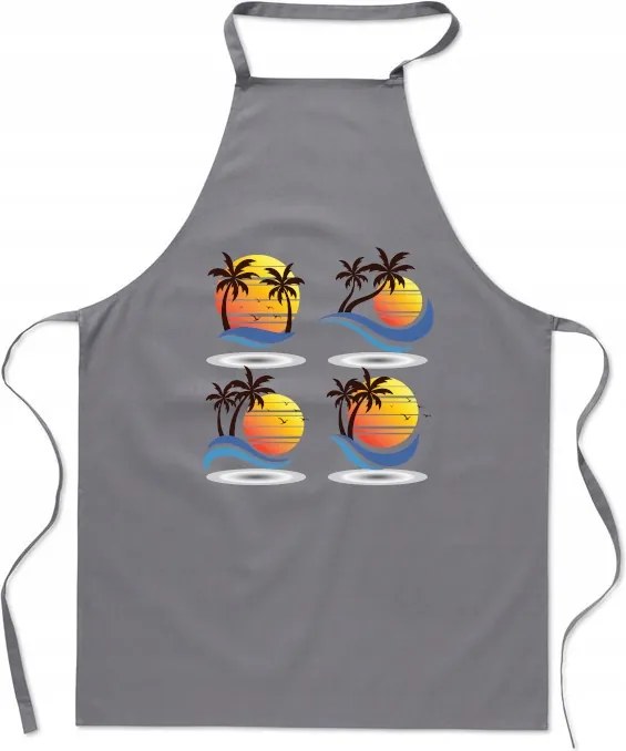 Konyhai kötény Strand Pálmafák Nyaralás Nyomtatás Szakácsnak