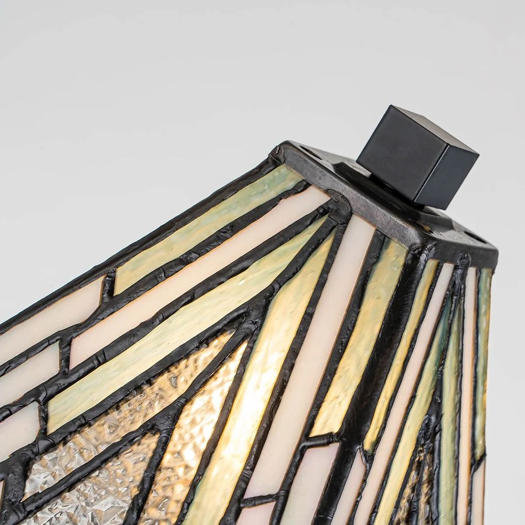 Elstead lighting klasszikus tiffany asztali lámpa alderley barna sokszínű elstf-alderley-tl-s