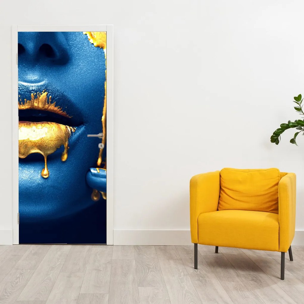 Fotótapéta ajtóra - Emberi arc (95x205cm)