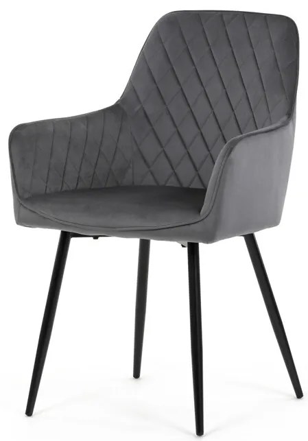 Szürke Bársony Étkezőszék. DCH-215 GREY4