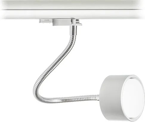 RENDL PIXIE hajlítható nyakon háromáramkörös sínre ezüstszürke króm 230V LED GX53 7W