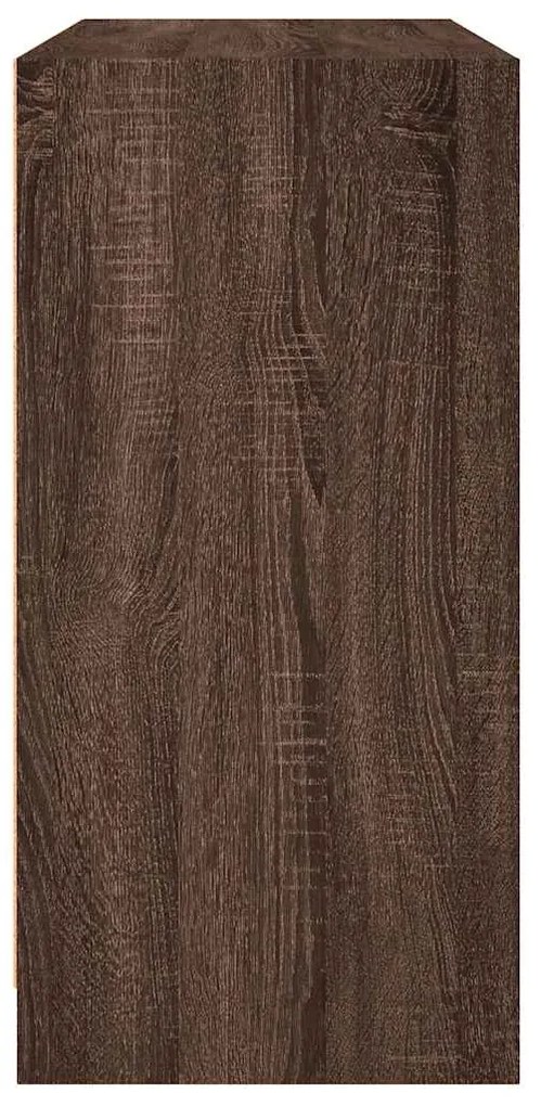 barna tölgy színű szerelt fa tálalószekrény 102x37x75,5 cm