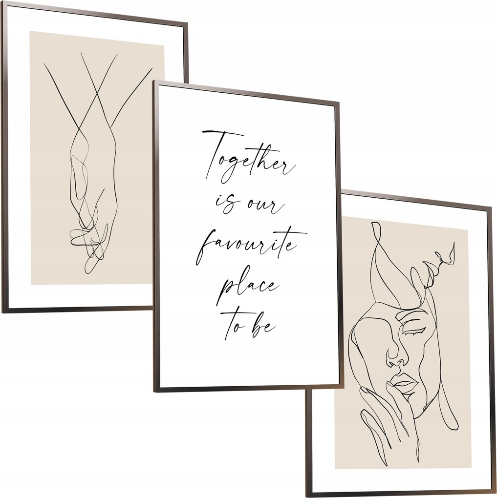 50x40 Képkeret Szett Poszter Kéz Keret Család Szerelem Love Boho