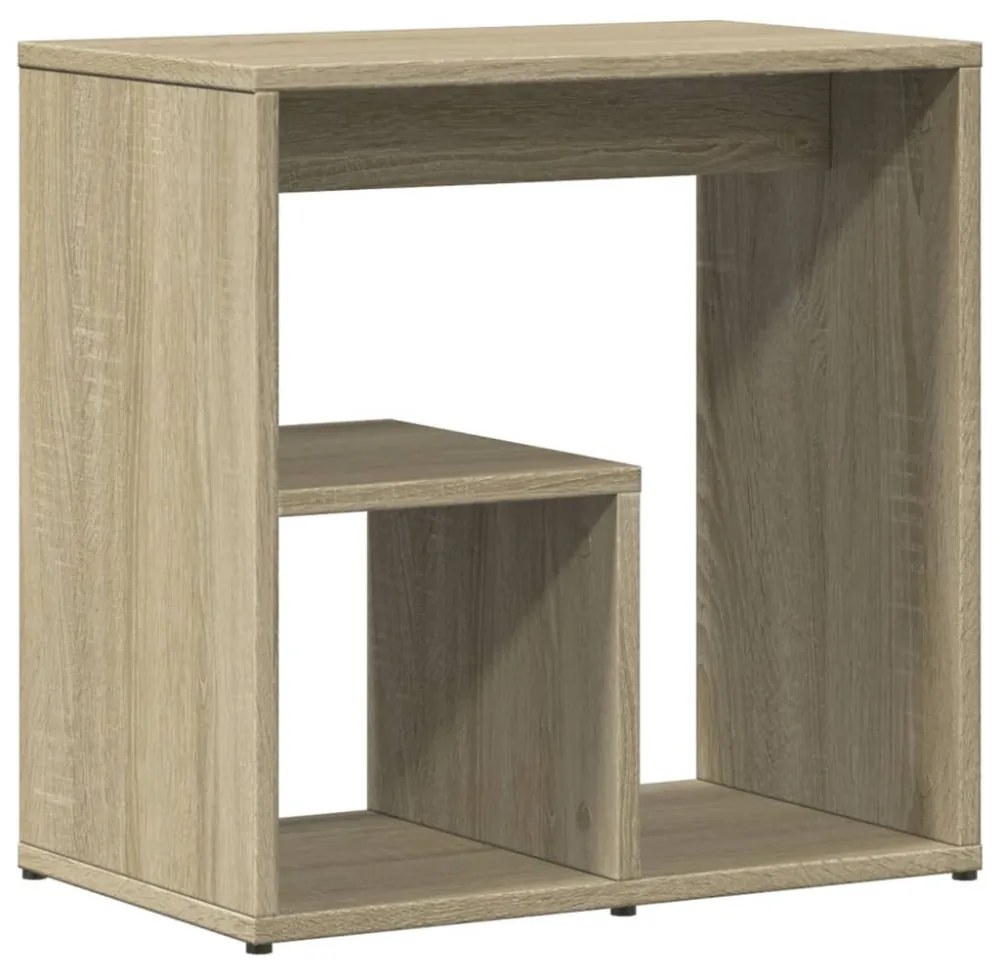 2 db sonoma tölgy színű szerelt fa kisasztal 50 x 30 x 50 cm