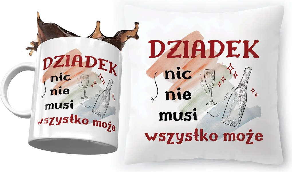 Nagypapa szett Párna Bögre Ajándék Nyomtatott Fotóval