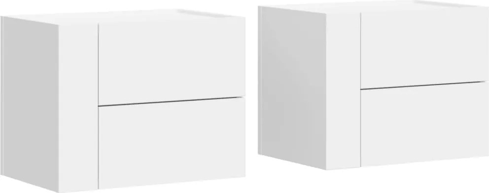 vidaXL 2 db fehér falra szerelhető éjjeliszekrény 45 x 30 x 35 cm