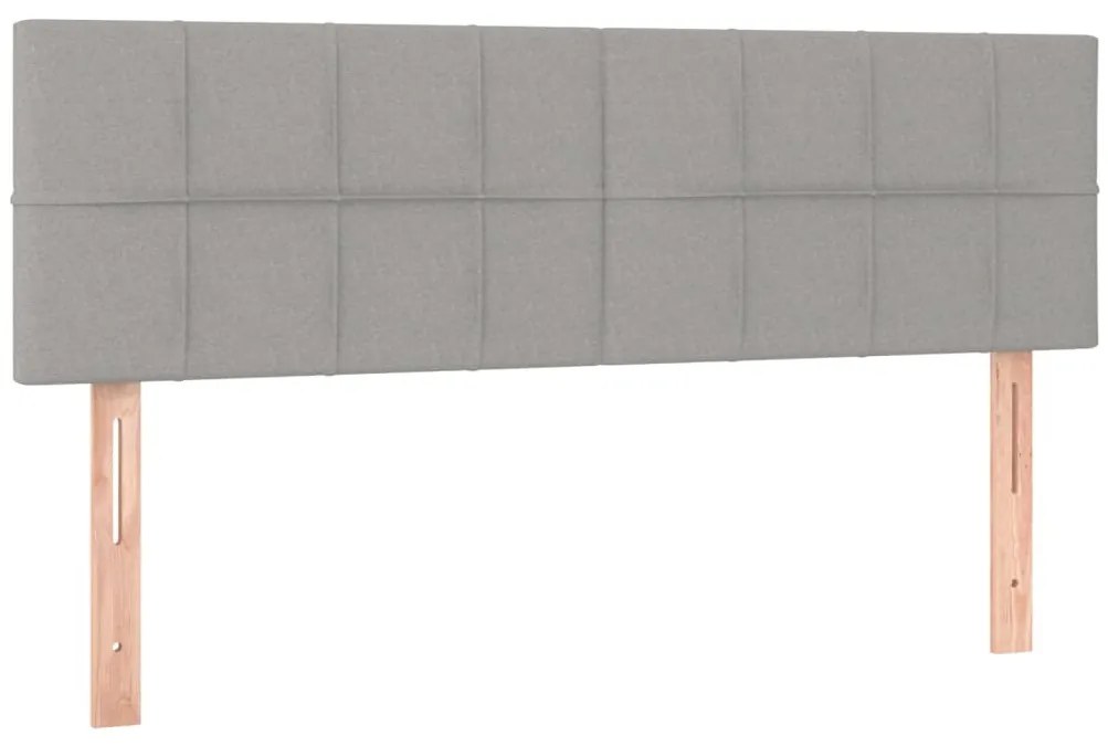 2 db világosszürke szövet fejtámla 72 x 5 x 78/88 cm