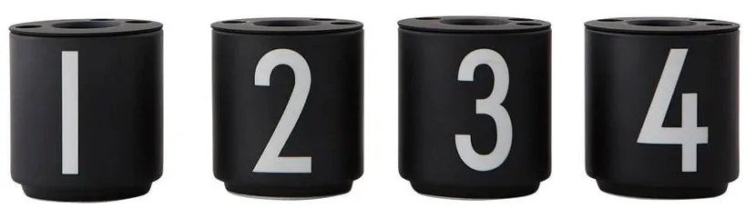 Porcelán gyertyatartó készlet 4 db-os Mini - Design Letters