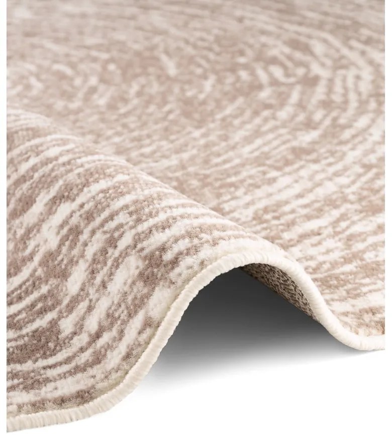 Bézs-krémszínű kerek szőnyeg ø 120 cm Gloria Cavallo – Hanse Home