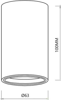 Spotlámpa GENESIS 1xGU10/8W/230V 10 cm fehér