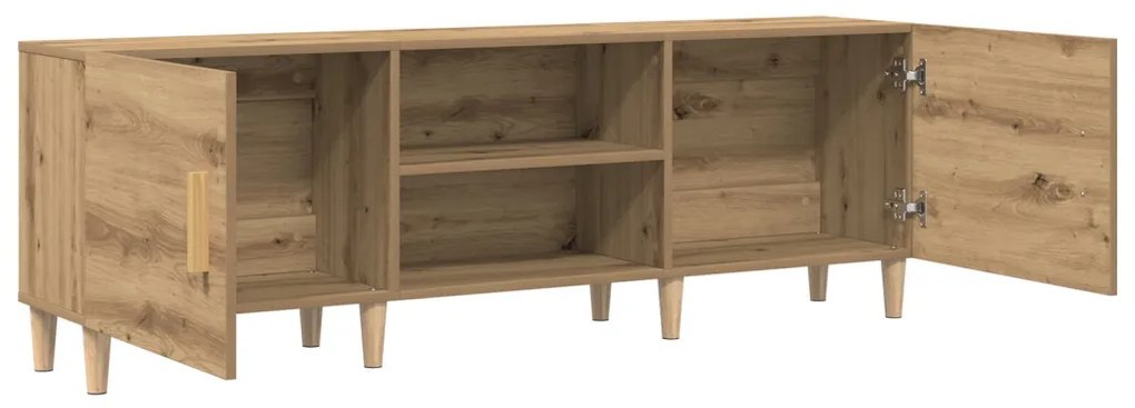 TV Állvány Sötét tölgy színben - 150x30x50 cm - Mérnöki fából készült