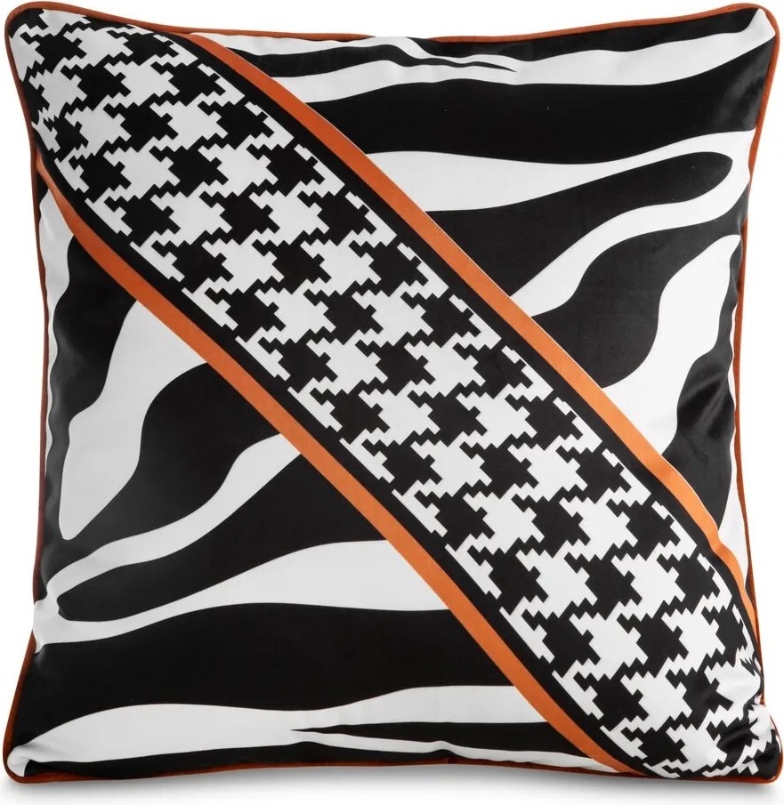 Dekoratív párnahuzat Eva Minge Eurofirany fekete