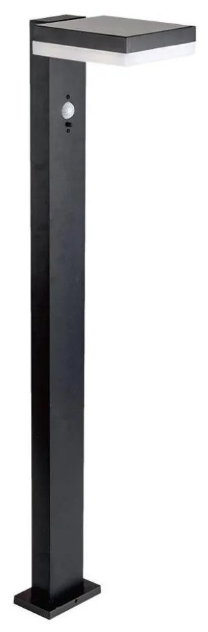 LED Napelemes lámpa érzékelővel LED/2W/3,7V IP54 3000K szögletes fekete