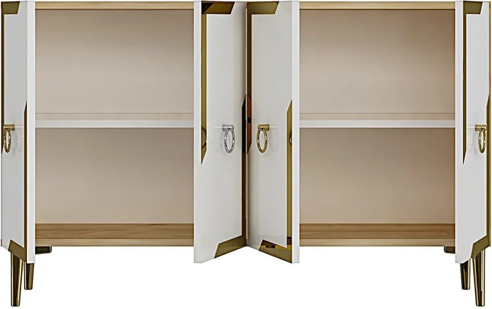 Seza komód, zafír tölgy-fehér, 120 cm – TR555CHM1543
