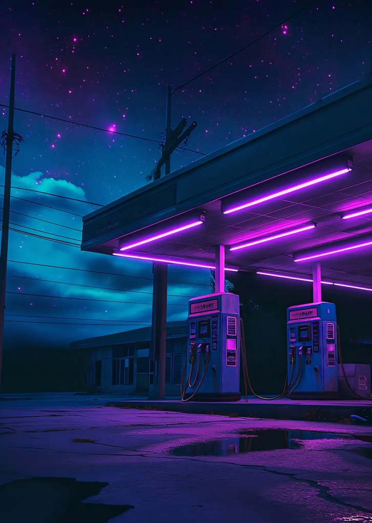 Poszter 64x90cm A neon éjszaka ereje