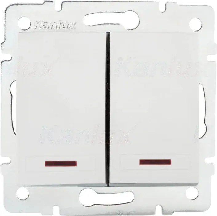 Kétcsoportos gyertyatartó kapcsoló LED-del Domo Kanlux