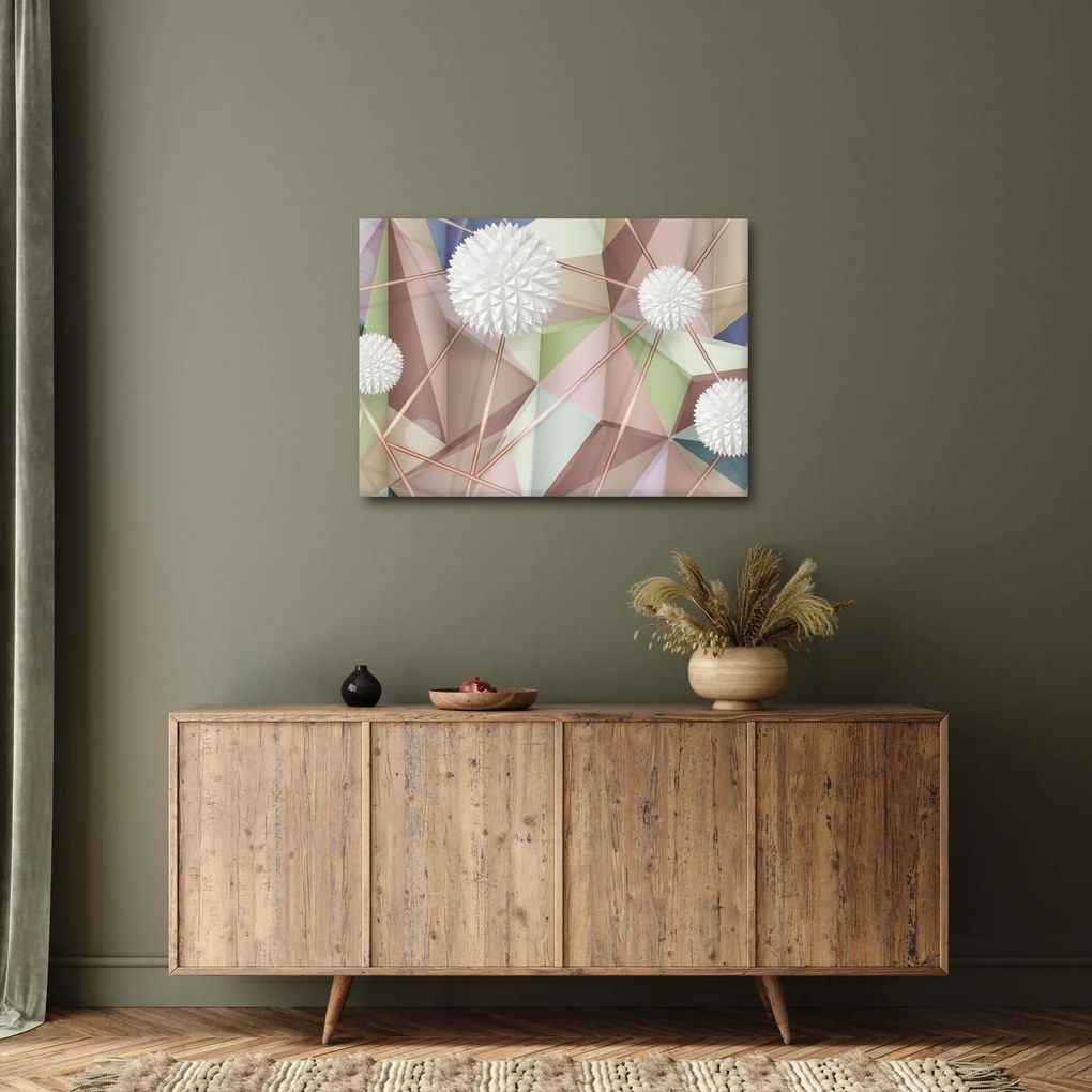 Kép - 3D absztrakció pasztell színekben (70x50 cm)