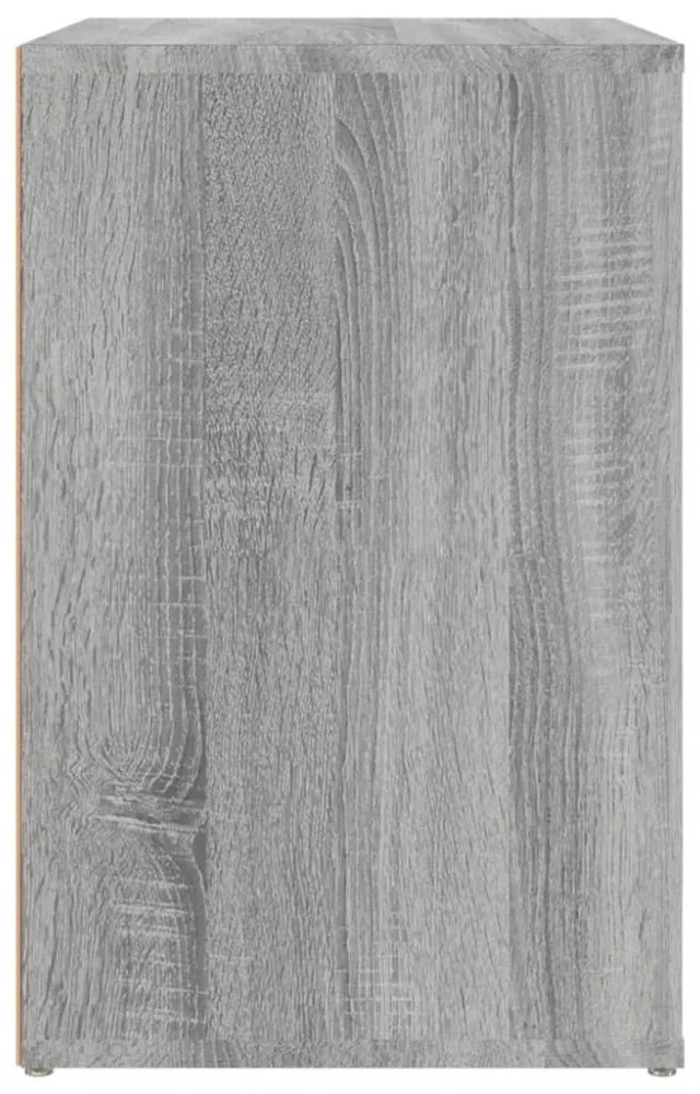 szürke sonoma színű szerelt fa cipősszekrény 130 x 35 x 54 cm