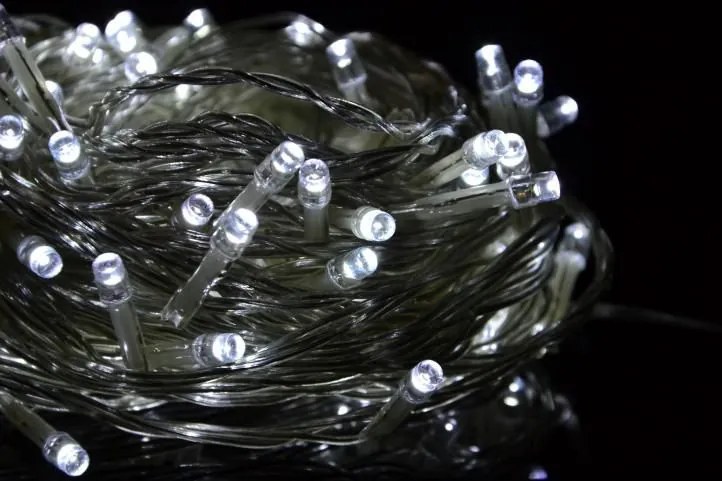 NEXOS Karácsonyi fényfüzér 5 m 50 LED hideg fehér