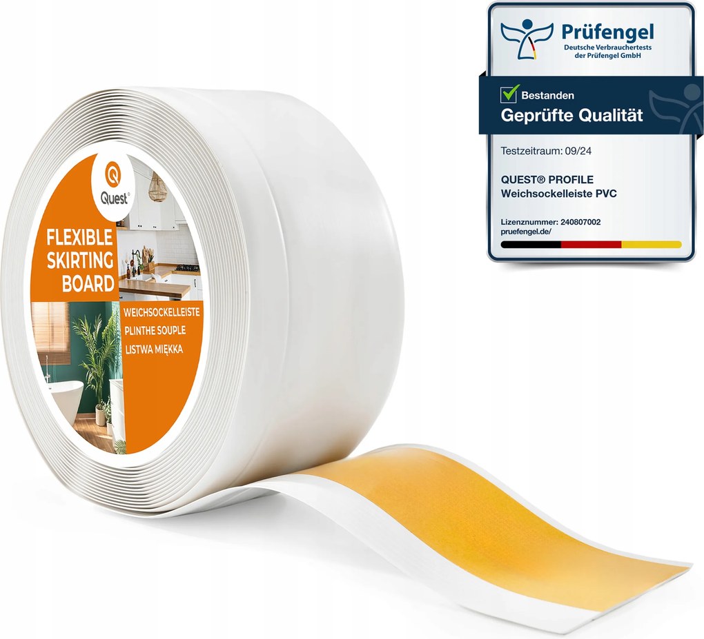 Lábazati szegélyléc, öntapadós Pvc 100/25 fehér, 1m