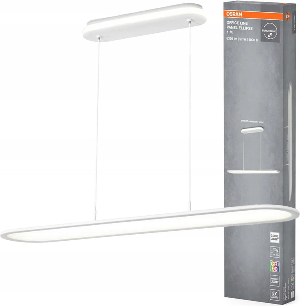 Mennyezeti Lámpa Függő Irodai Led panel Tompítható 57W 4000K 3000lm