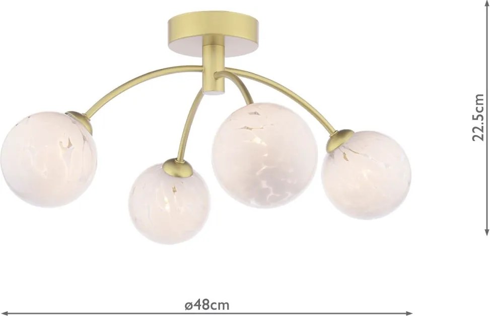 Dar Lighting modern mennyezeti lámpa izzy csiszolt arany darizz0435-17