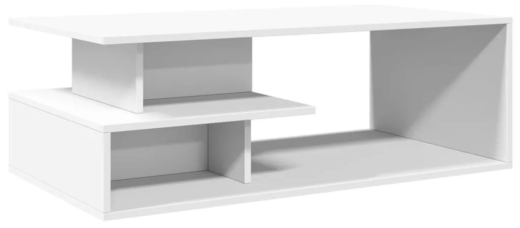 fehér szerelt fa dohányzóasztal 102 x 55 x 35 cm