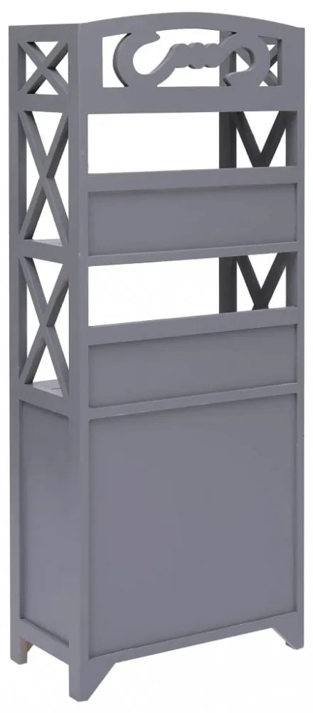 szürke császárfa fürdőszobaszekrény 46 x 24 x 116 cm