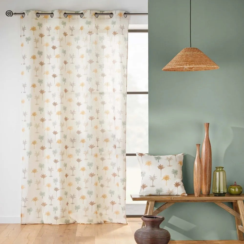 Bézs függöny 140x240 cm Palmelia – douceur d'intérieur