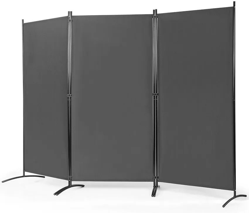 Mobil térelválasztó 260x180cm, szürke