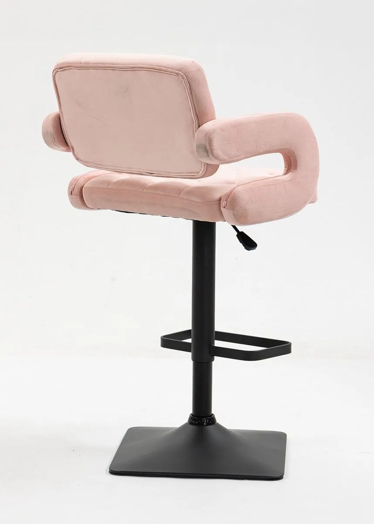 HR8403KW Rózsaszín modern velúr szék fekete lábbal