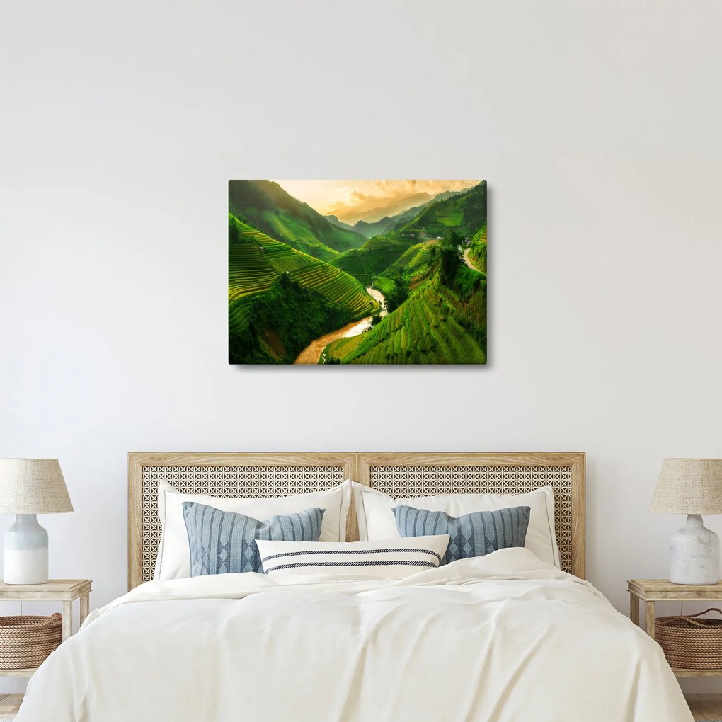 Kép - Mu Cang Chai rizsteraszok (70x50 cm)