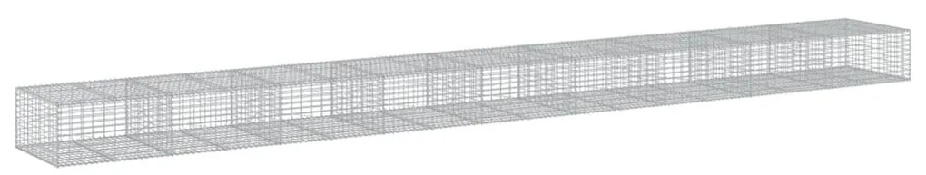 horganyzott vas gabion kosár fedéllel 900 x 100 x 50 cm