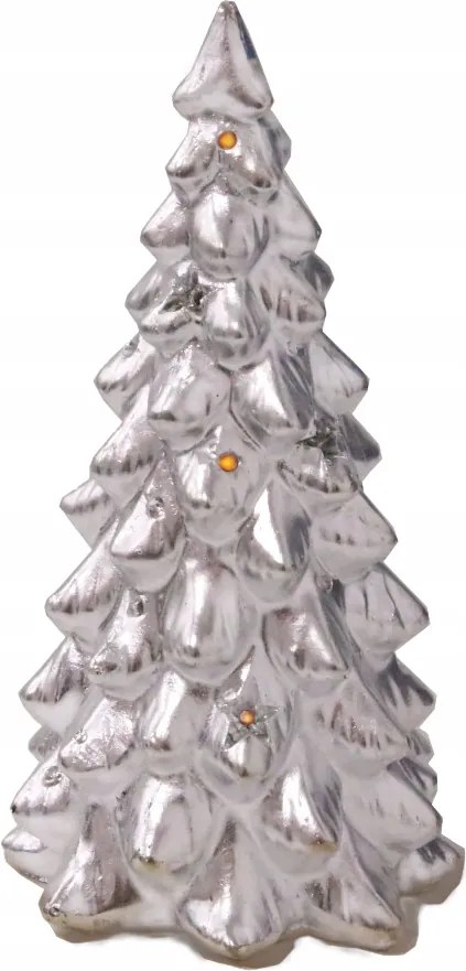 Karácsonyfa Led Ezüst 22cm Metál Karácsonyi