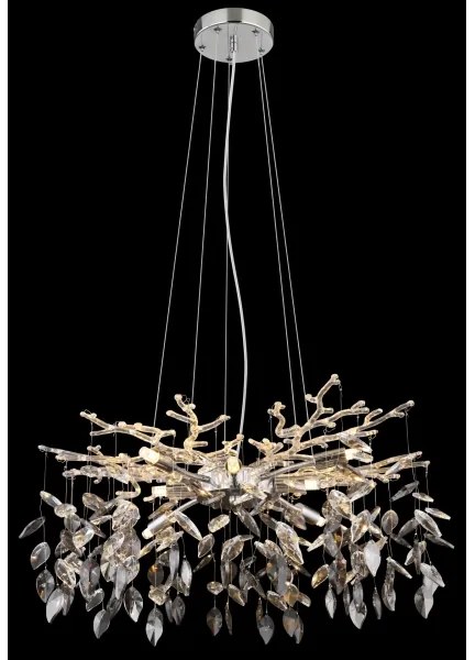 Globo 64133-8 - Csillár zsinóron DANNA 8xG9/8W/230V átm. 61 cm króm