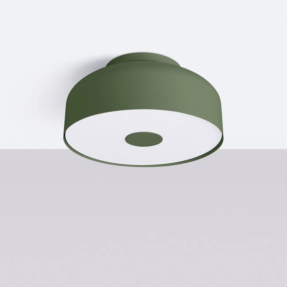 Zöld mennyezeti lámpa Blacko – Sollux