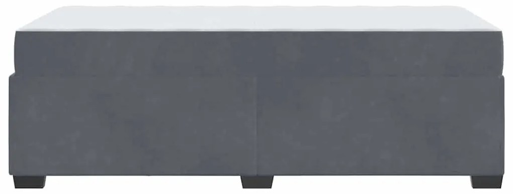 Ágykeret matraccal matracmal Sötétszürke 100 x 200 cm Bársony