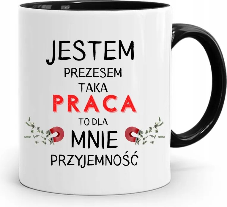 Elnök-vezérigazgatónak Fekete Ajándék Bögre fényképes nyomtatással