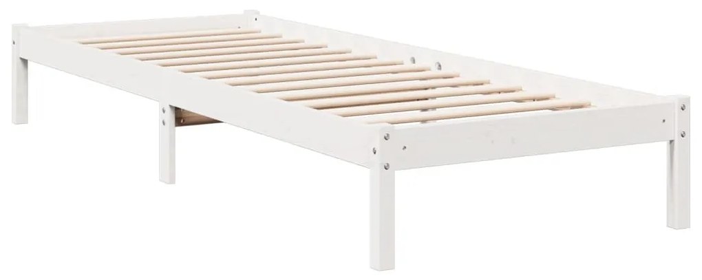 fehér tömör fenyő extra hosszú ágykeret matrac nélkül 80x210 cm