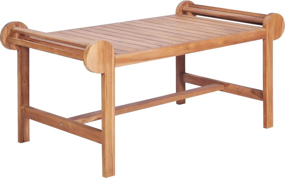 vidaXL tömör tíkfa dohányzóasztal 100 x 50 x 45 cm