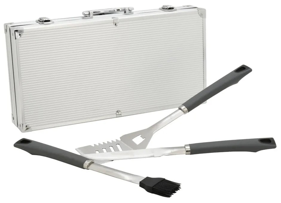 Alu Grey Line 11 db-os grillező eszközkészlet táskával - Cattara
