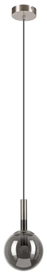 Csillár zsinóron ROLLO 1xE14/5W/230V matt króm/füstös