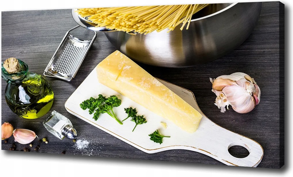 Vászonkép Tészta fokhagymával 100x70cm