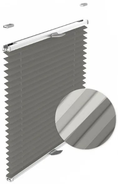 Gario Pliszé függöny Blackout Szürke Szélesség: 114,5 cm