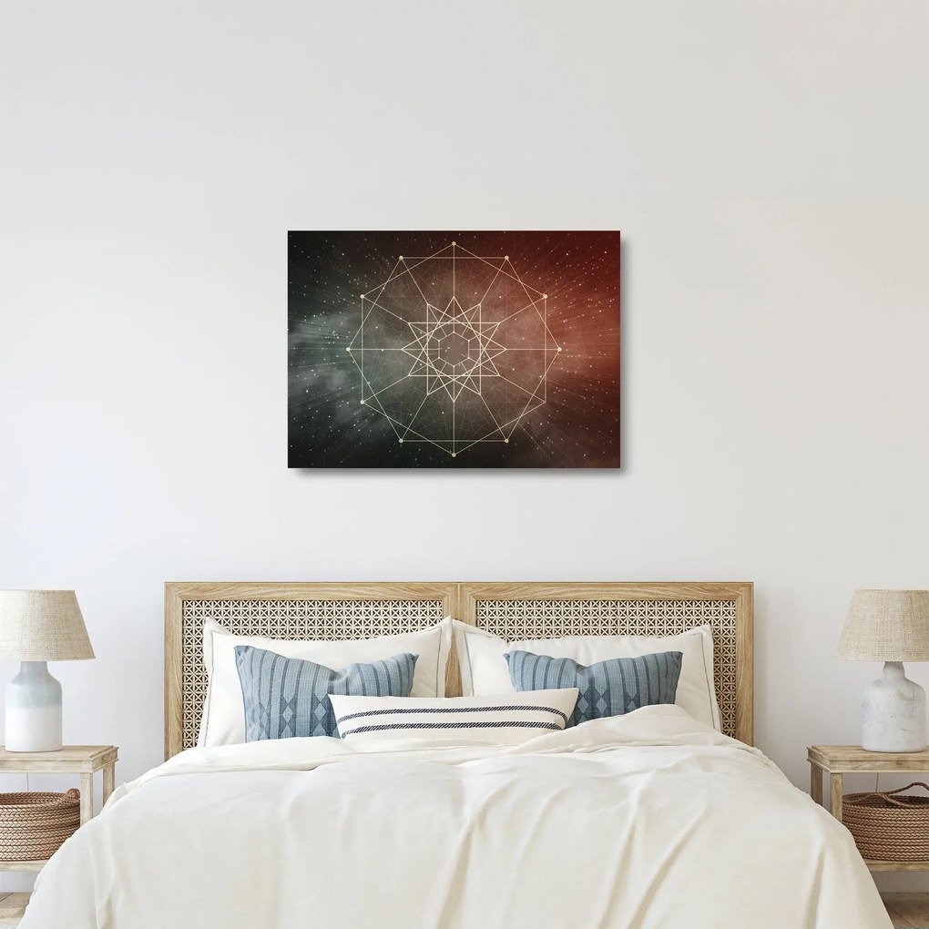 Kép - Kozmikus dodekagram (üvegen) (70x50 cm)