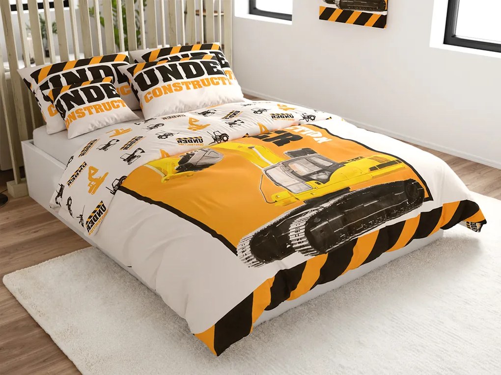 Világító pamut ágynemű BAGR narancssárga Ágyneműhuzat mérete: 70 x 90 cm | 140 x 200 cm