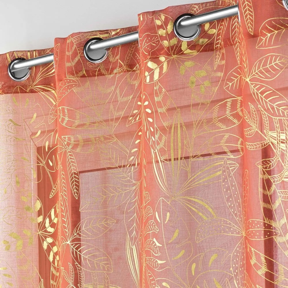 Narancssárga átlátszó függöny 140x280 cm Belflor – douceur d'intérieur