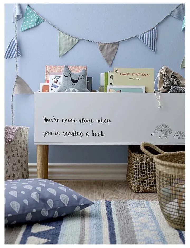 Fehér gyerek könyvespolc 90x50 cm Salam – Bloomingville Mini