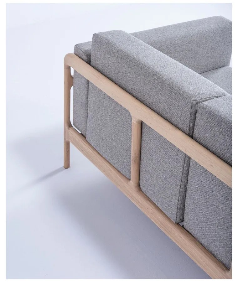 Fawn szürke kanapé tölgyfából, 180 cm - Gazzda